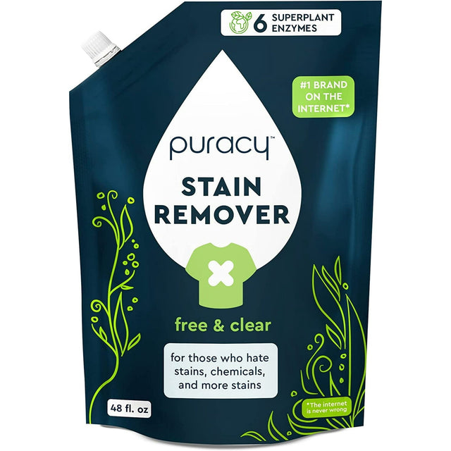 Puracy Laundry Stain Remover Refill, Free & Clear, 48 fl.oz. A7